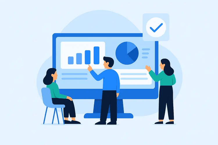 Association members in a meeting